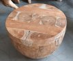 SB_CT_LAM_D Koffie/salon tafel "Laminasi Rond" in teak hout
